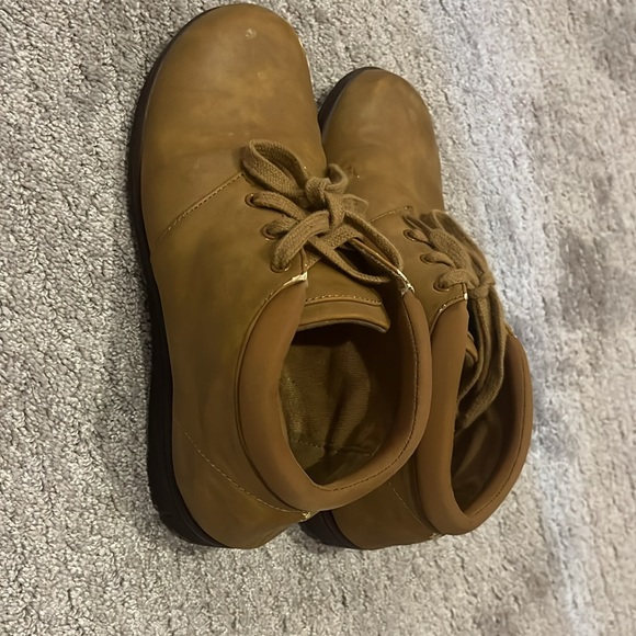 Tan Comfort Lace Up Chukka Boyfriend Bootie - Picture 7 of 16